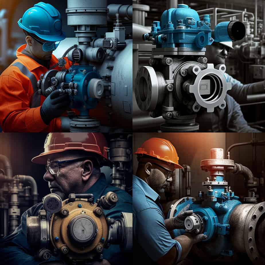 kevinzhou cf8m ball valve works with a worker