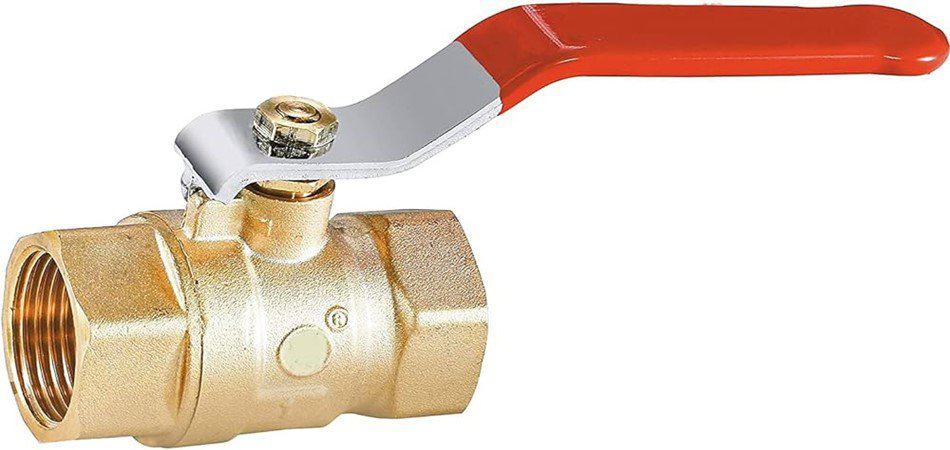 brass ball valves with red level handle