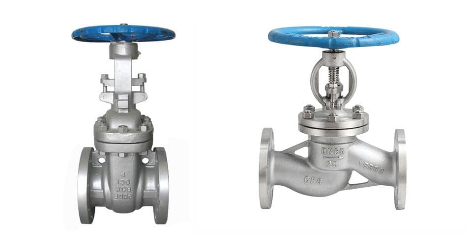 globe valves and gate valve