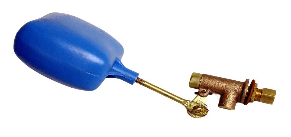 floating valve with blue plastic ball
