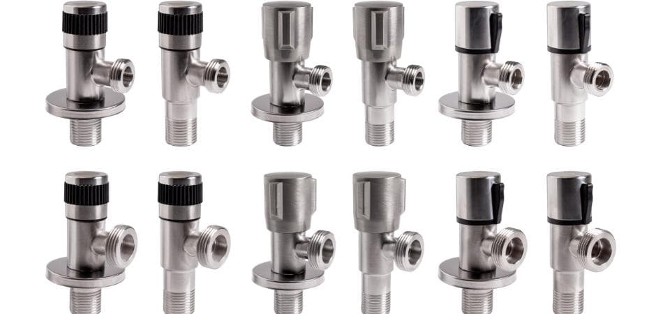 Stainless steel angle stop valves