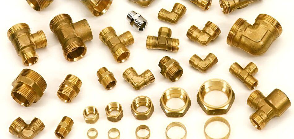 Brass plumbing pipe fittings