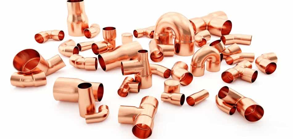 Copper fittings with tee