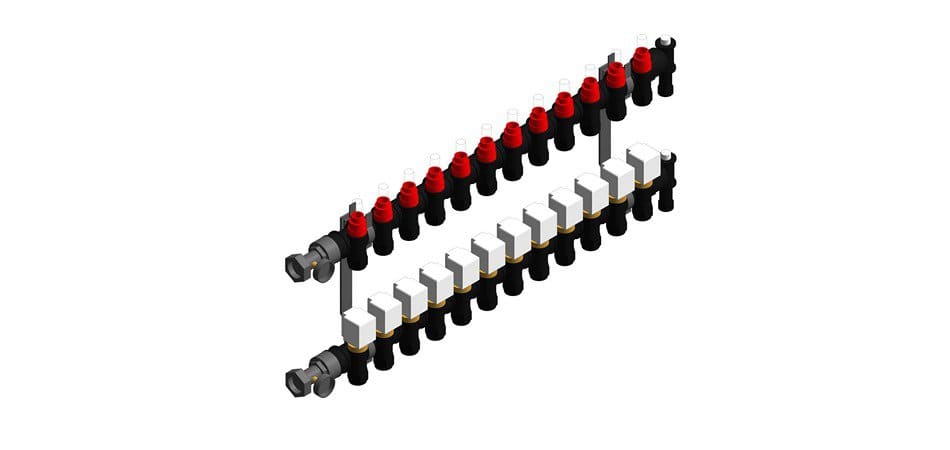 Modular underfloor heating manifold