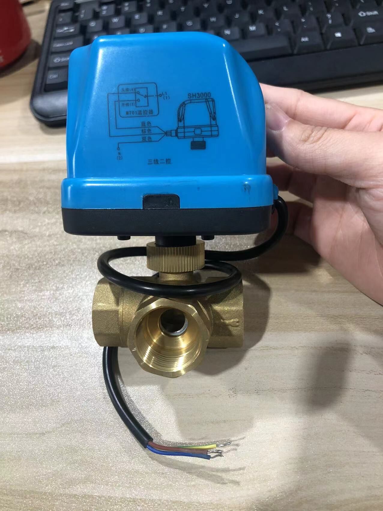 Electric Motorized Ball Valve 3 way 0302e