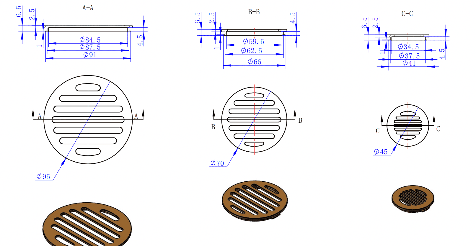 drawings of floor drain