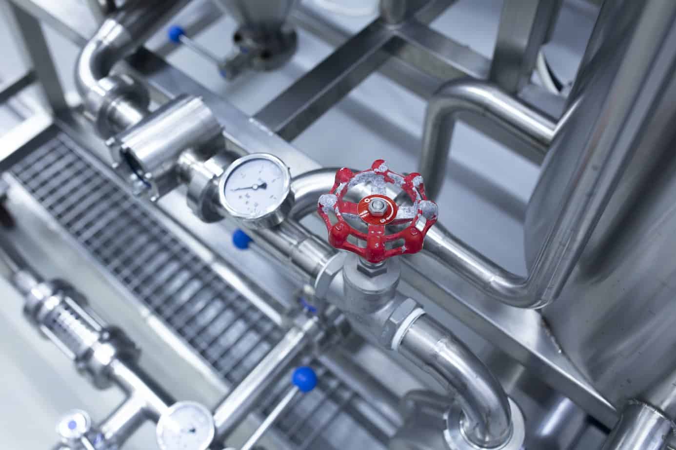 a pipeline connection valve on the factory manufacture