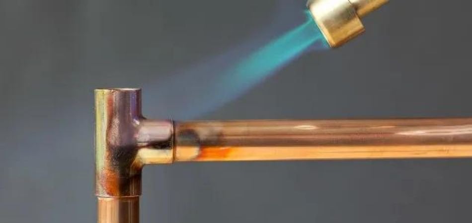 sweating copper pipe