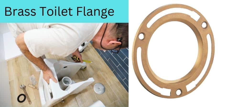 Brass toilet flange