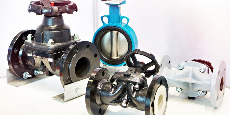 Casting gate valve and butterfly valve