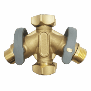 Brass Garden Hose 2-Way Splitter