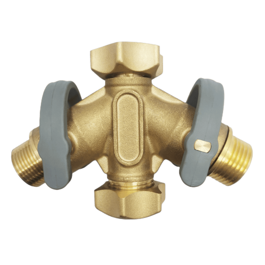 Brass Garden Hose 2-Way Splitter