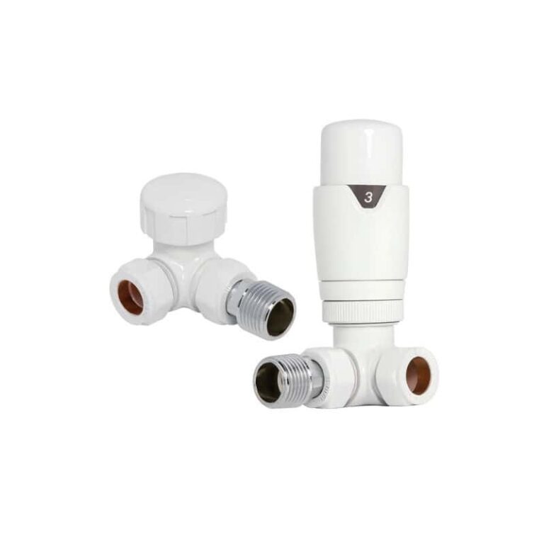 Radiator Valves with White Painting