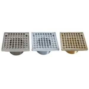 Brass Square Shower Floor Drains For Washroom