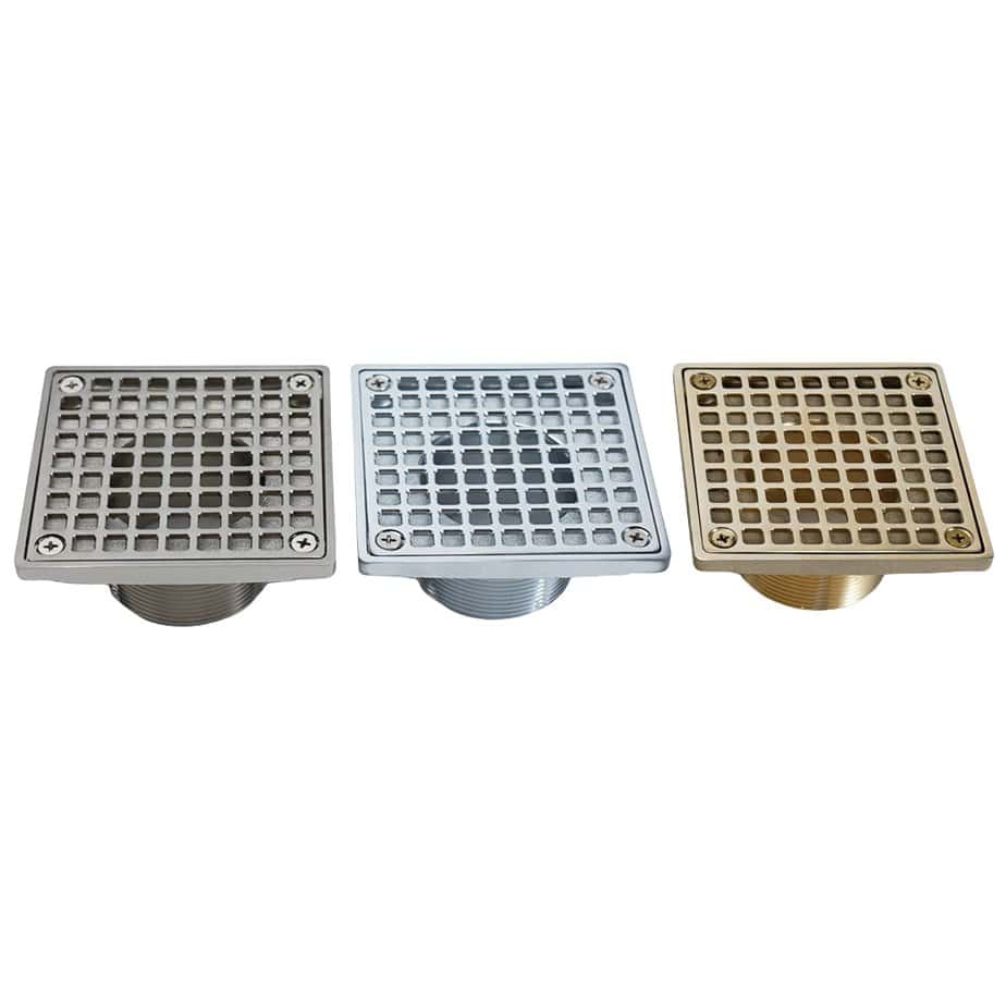 Brass Square Shower Floor Drains For Washroom
