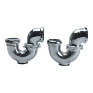 Chrome Brass Traps with Cleanout Tubular Drain Plug