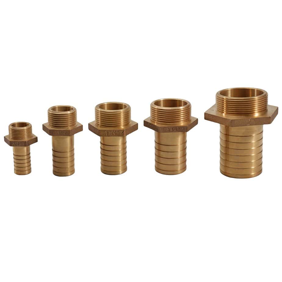 Cast Bronze Barb Hose Fitting Connector Adapter