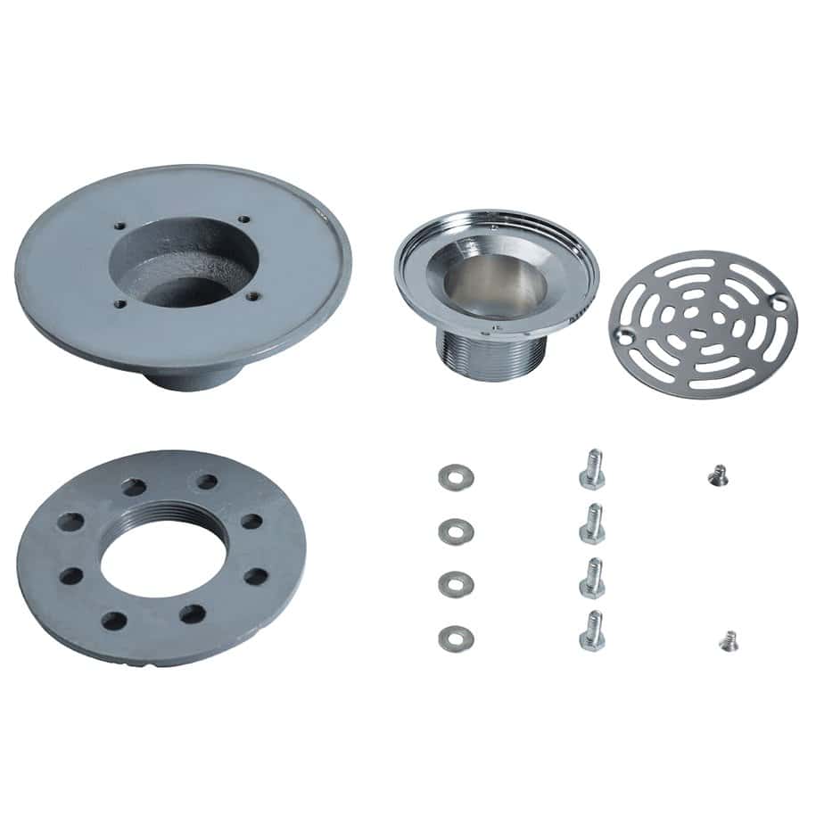 Polished Cast Iron Nickel Bronze Floor Shower Drain - Image 11