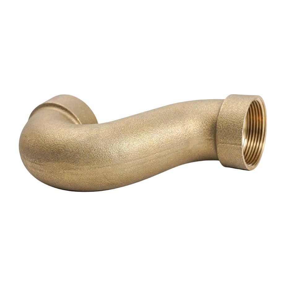 Cast Rough Brass Low Seal Bath Trap Waste Fitting - Image 2