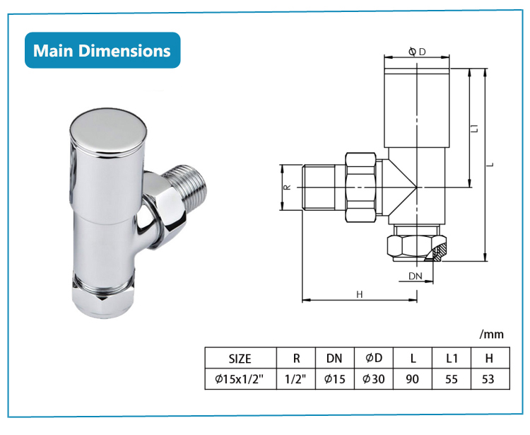 Radiators valve For Heated Towel Rail - Image 3