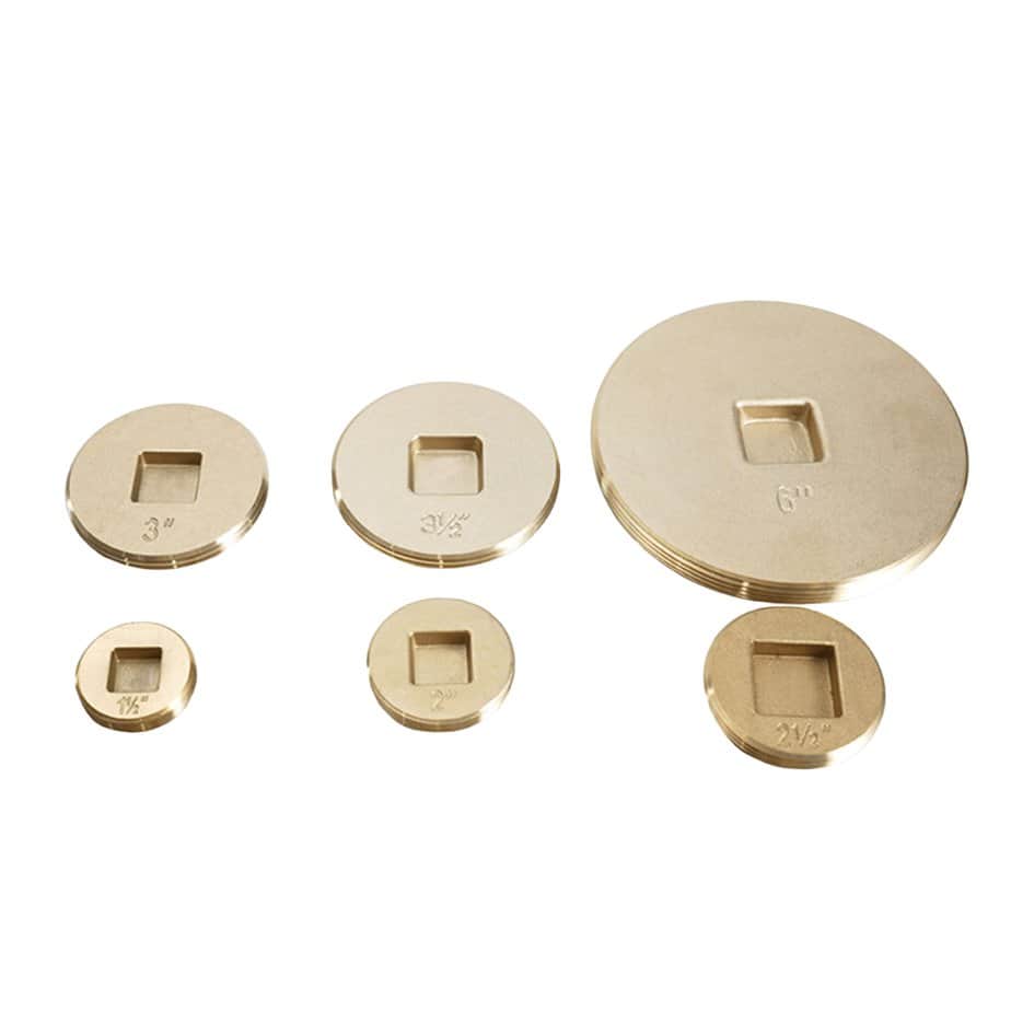 Low Square Head Female Brass Countersunk Cleanout Plug - Image 5