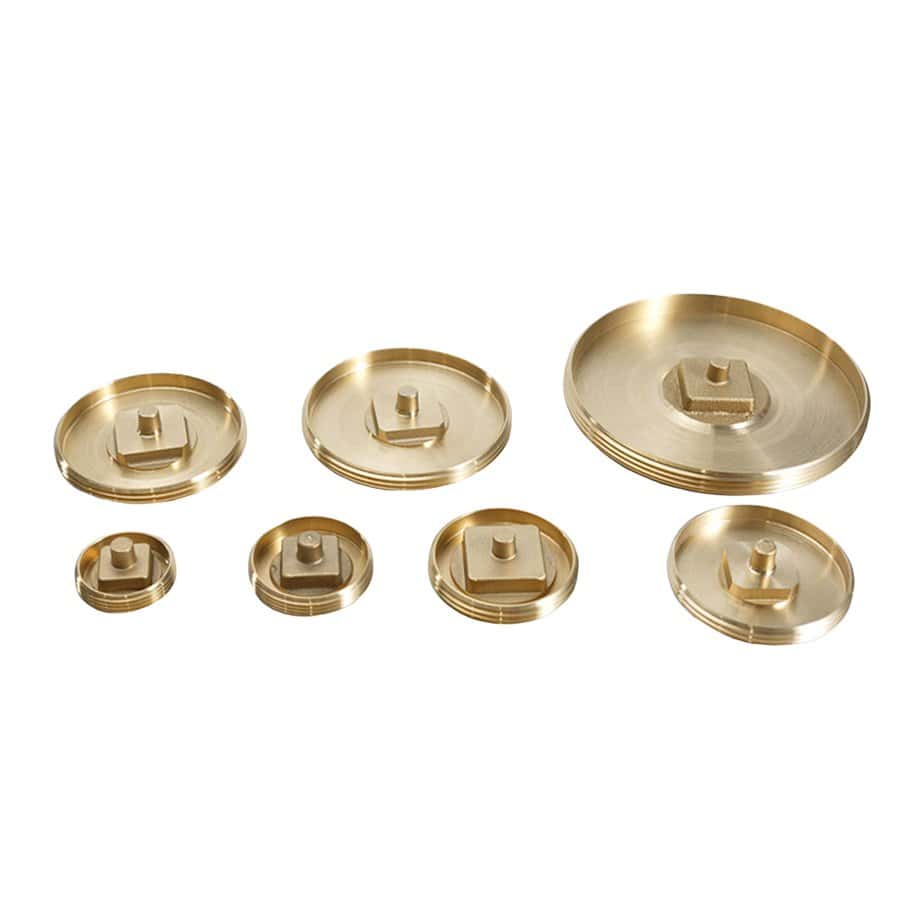 Low Square Head Female Brass Countersunk Cleanout Plug - Image 3