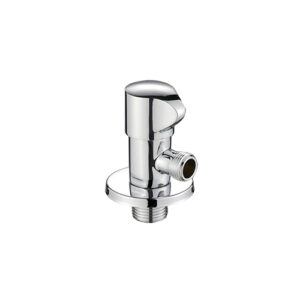 Chromed 90 Degree Round Handle Quick Open Bathroom Brass Angle valve