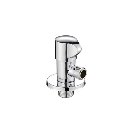 Chromed 90 Degree Round Handle Quick Open Bathroom Brass Angle valve
