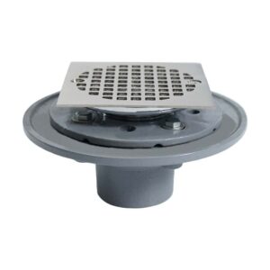 Cast Iron Adjustable Square Shower Floor Drain with Flange