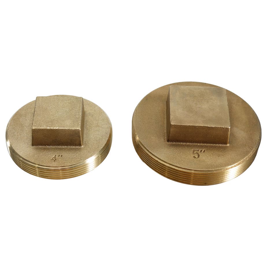 Brass Raised Square Head Cleanout Plugs