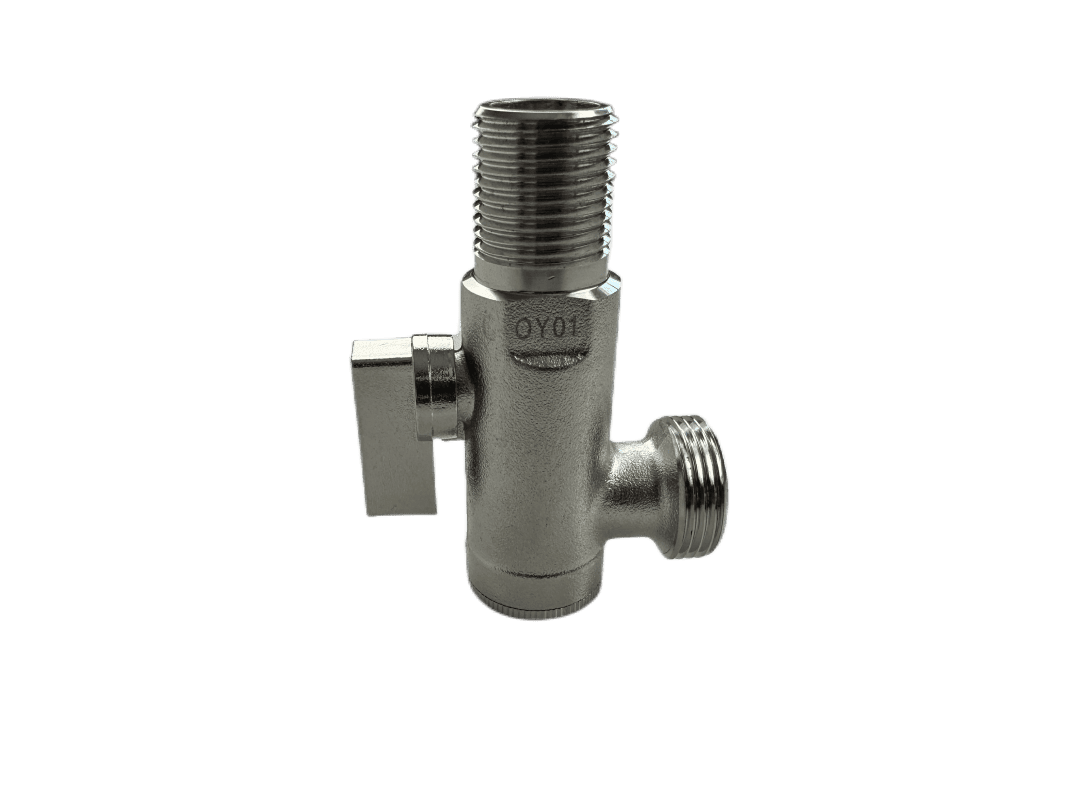 Wash machine angle brass shut off valve