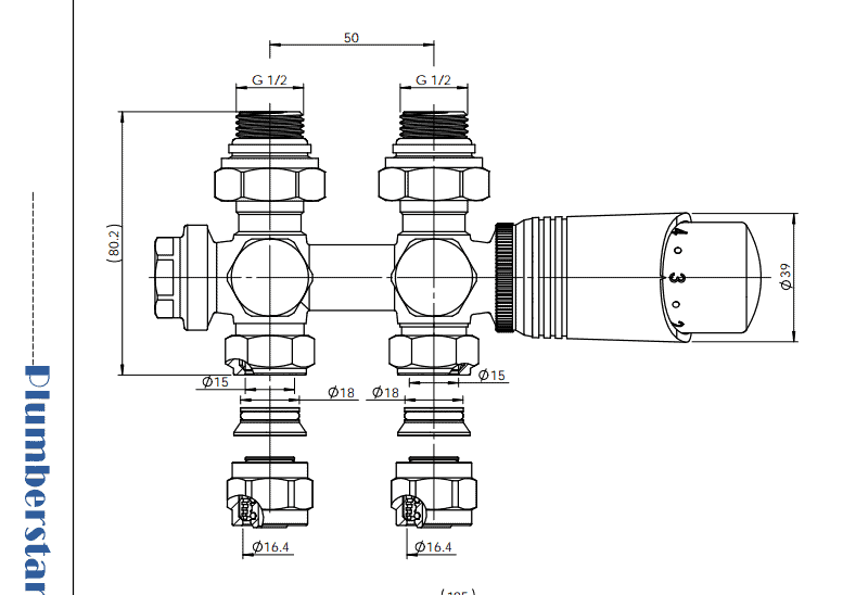 trv valve drawing