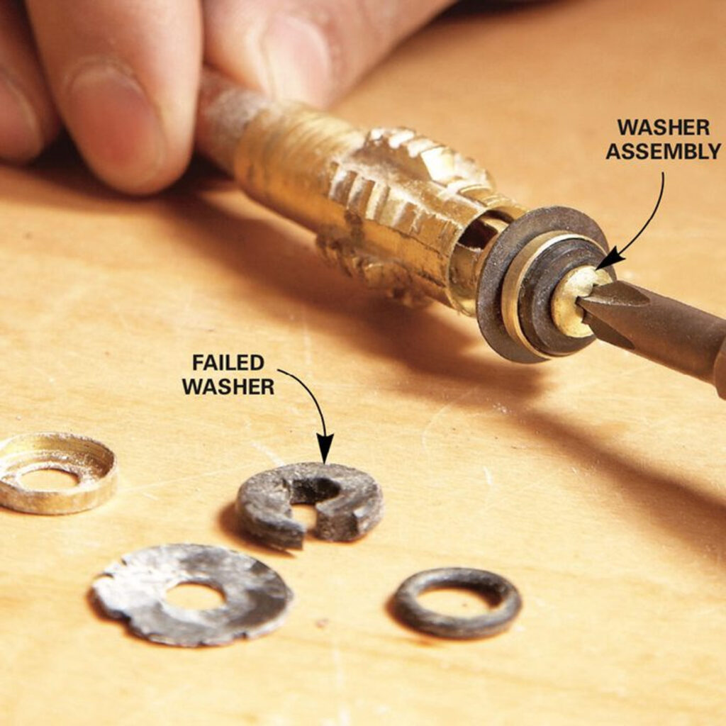 worn out stem washer or cartridge